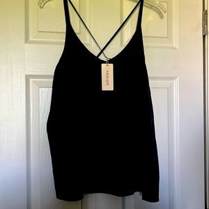 Black tank, New with tags - XL 95% polyester, 5% spandex